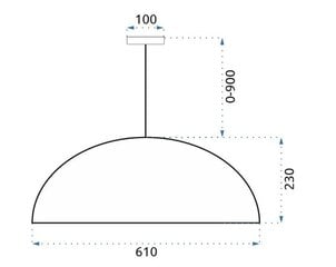 Piekaramā lampa APP988-1CP cena un informācija | Lustras | 220.lv