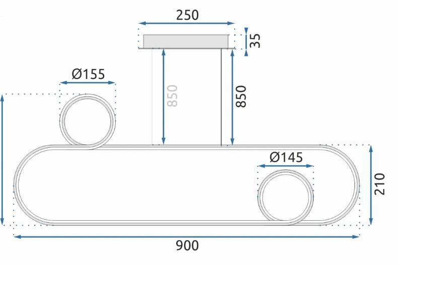 LED piekaramā griestu lampa APP810-CP CHROM + tālvadības pults цена и информация | Lustras | 220.lv