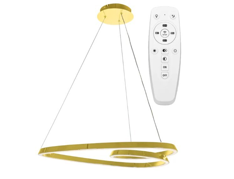 Loop LED piekaramā griestu lampa APP797-cp Zelta + tālvadības pults цена и информация | Piekaramās lampas | 220.lv