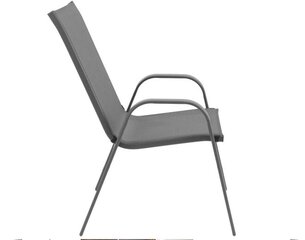 Polo dārza krēsls gaiši pelēks цена и информация | скамейка со столиком | 220.lv