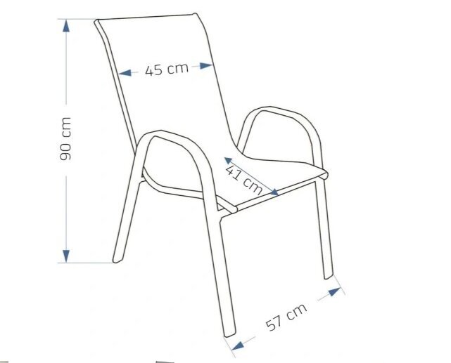 Polo dārza krēsls gaiši pelēks цена и информация | Dārza krēsli | 220.lv