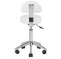 Meistara krēsls STOOL BEAUTY BACKREST ROUND WHITE cena un informācija | Mēbeles skaistumkopšanas saloniem | 220.lv