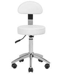 Meistara krēsls STOOL BEAUTY BACKREST ROUND WHITE цена и информация | Мебель для салонов красоты | 220.lv