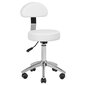 Meistara krēsls STOOL BEAUTY BACKREST ROUND WHITE cena un informācija | Mēbeles skaistumkopšanas saloniem | 220.lv