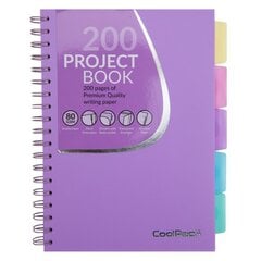 Спиральная тетрадь Coolpack B5, PP, 200 страниц, в клеточку, пастельно-фиолетовая цена и информация | Канцелярия | 220.lv