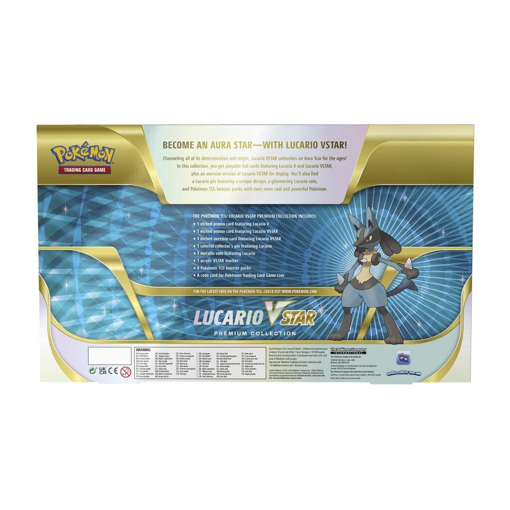 Kāršu spēle Pokemon TCG - Lucario VSTAR Premium Collection cena un informācija | Galda spēles | 220.lv