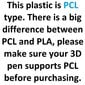PCL plastmasa 3D pildspalvai, 150m, zemas temperatūras plastmasa 3D pildspalvām cena un informācija | Smart ierīces un piederumi | 220.lv