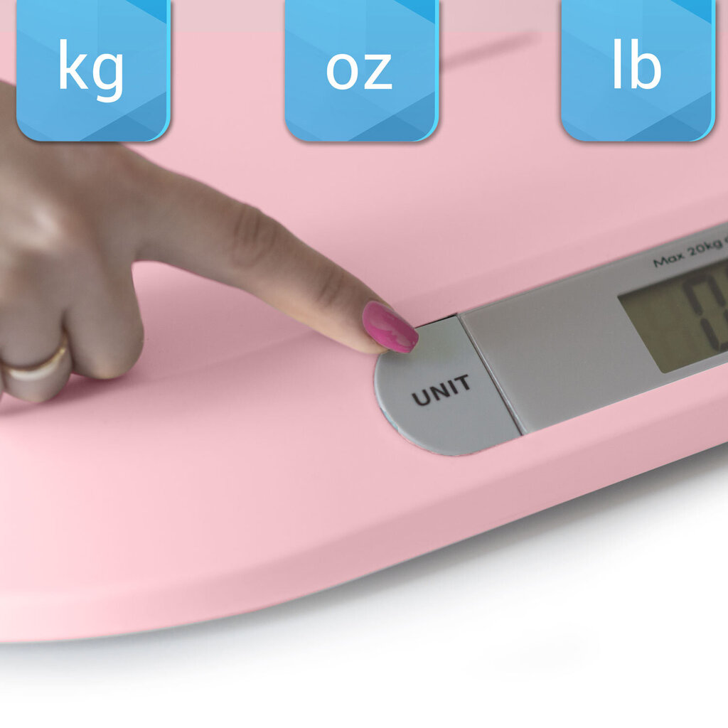Elektroniskie mazuļu svari, rozā cena un informācija | Jaundzimušo aprūpes preces | 220.lv