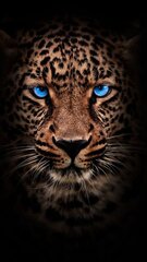 Dimanta mozaīkas leopards ar zilām acīm 30x50 cm cena un informācija | Dimantu mozaīkas | 220.lv