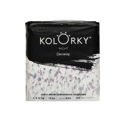 Подгузники KOLORKY "NIGHT", L (8-13 кг), 19 шт. цена и информация | Подгузники | 220.lv