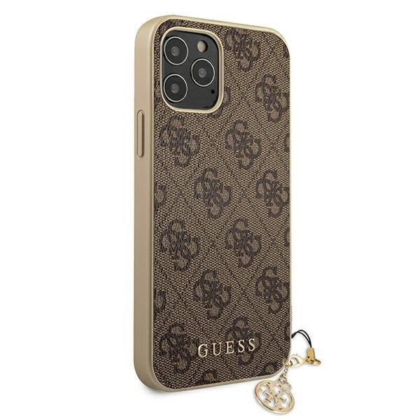 Guess vāciņš paredzēts iPhone 12 / 12 Pro 6,1&quot; GUHCP12MGF4GBR brown hard case 4G Charms Collection цена и информация | Telefonu vāciņi, maciņi | 220.lv