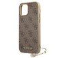 Guess vāciņš paredzēts iPhone 12 / 12 Pro 6,1&quot; GUHCP12MGF4GBR brown hard case 4G Charms Collection цена и информация | Telefonu vāciņi, maciņi | 220.lv