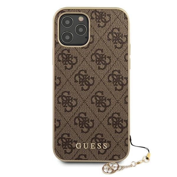 Guess vāciņš paredzēts iPhone 12 / 12 Pro 6,1&quot; GUHCP12MGF4GBR brown hard case 4G Charms Collection цена и информация | Telefonu vāciņi, maciņi | 220.lv