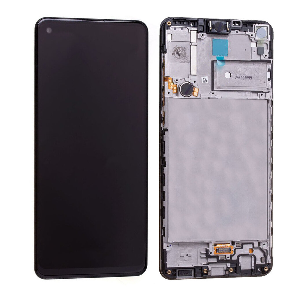 Displejs Samsung A217F A21s ar skārienjūtīgo paneli ar rami oriģināls Black (service pack) cena un informācija | Telefonu rezerves daļas un instrumenti to remontam | 220.lv