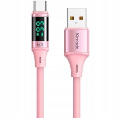 Mcdodo DIGITAL PRO USB uz USB-C 5A 66W 1,2 m rozā telefona kabelis cena un informācija | Savienotājkabeļi | 220.lv