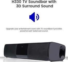 SOMOSTEL SMS-H330 2X5w TV Soundbar with 3D Surround Sound kaina ir informacija | Mājas akustika, Sound Bar sistēmas | 220.lv