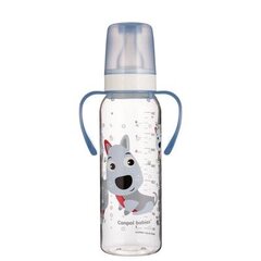 Pudele ar rokturi Canpol Babies Cute Animals 11/845, 250 ml cena un informācija | Bērnu pudelītes un to aksesuāri | 220.lv