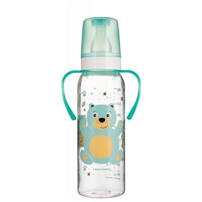 Pudele ar rokturi Canpol Babies Cute Animals 11/845, 250 ml cena un informācija | Bērnu pudelītes un to aksesuāri | 220.lv