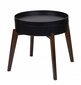 Kafijas galdiņš Gusta Modern Round 3in1, 45x40 cm, melns cena un informācija | Žurnālgaldiņi | 220.lv