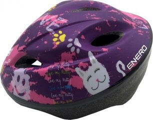 Kask rowerowy dziecięcy regulowany Enero Love Kitty r.M (49-51cm) цена и информация | Шлемы | 220.lv