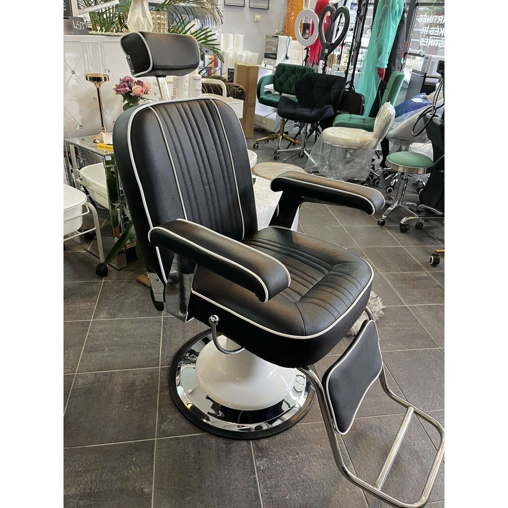 Profesionāls friziera krēsls Gabbiano Amadeo, melns cena un informācija | Mēbeles skaistumkopšanas saloniem | 220.lv