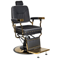Profesionāls friziera krēsls Gabbiano Filippo Gold, melns cena un informācija | Mēbeles skaistumkopšanas saloniem | 220.lv
