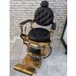 Profesionāls friziera krēsls Gabbiano Giulio Gold, melns cena un informācija | Mēbeles skaistumkopšanas saloniem | 220.lv