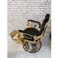 Profesionāls friziera krēsls Gabbiano Giulio Gold, melns цена и информация | Mēbeles skaistumkopšanas saloniem | 220.lv