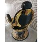 Profesionāls friziera krēsls Gabbiano Giulio Gold, melns cena un informācija | Mēbeles skaistumkopšanas saloniem | 220.lv