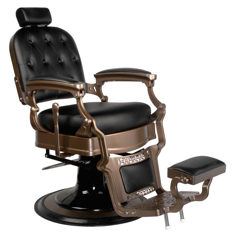 Profesionāls friziera krēsls Gabbiano Old Ernesto, melns cena un informācija | Mēbeles skaistumkopšanas saloniem | 220.lv