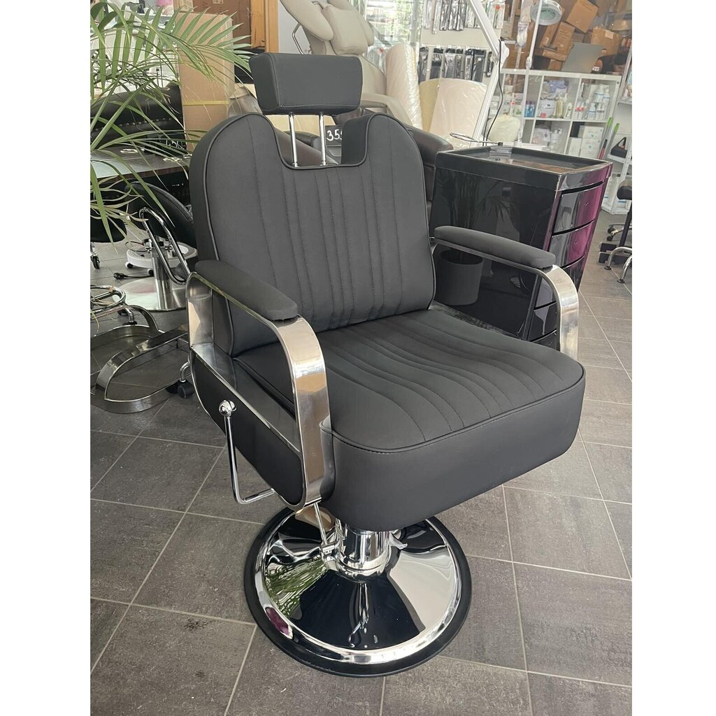 Profesionāls friziera krēsls Gabbiano Rufo, melns цена и информация | Mēbeles skaistumkopšanas saloniem | 220.lv