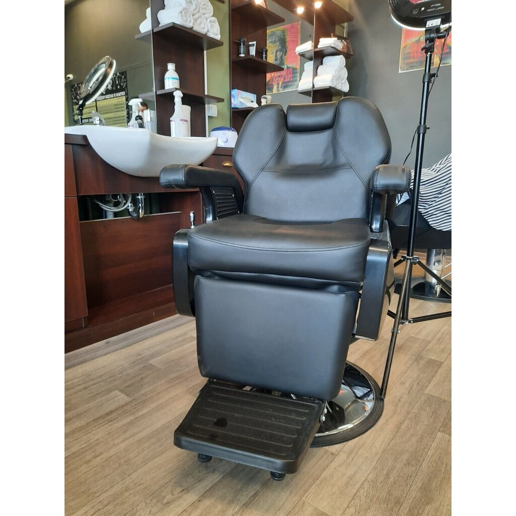Profesionāls friziera krēsls Hair System New York, melns cena un informācija | Mēbeles skaistumkopšanas saloniem | 220.lv