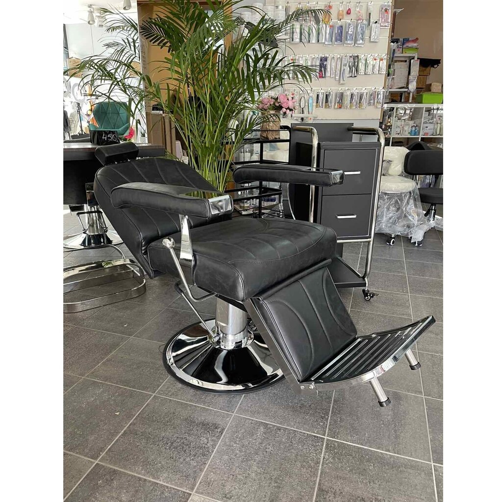 Profesionāls friziera krēsls Hair System SM138, melns cena un informācija | Mēbeles skaistumkopšanas saloniem | 220.lv