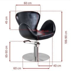 Профессиональное парикмахерское кресло GABBIANO AMSTERDAM, черного цвета цена и информация | Мебель для салонов красоты | 220.lv