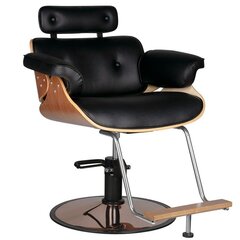 Профессиональное парикмахерское кресло с подставкой для ног и деревянными элементами GABBIANO FLORENCIJA, орехового цвета цена и информация | Мебель для салонов красоты | 220.lv