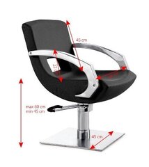 Профессиональное парикмахерское кресло GABBIANO Q-3111, черного цвета цена и информация | Мебель для салонов красоты | 220.lv