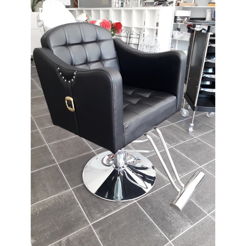 Profesionāls friziera krēsls Hair System 0-90, melns cena un informācija | Mēbeles skaistumkopšanas saloniem | 220.lv