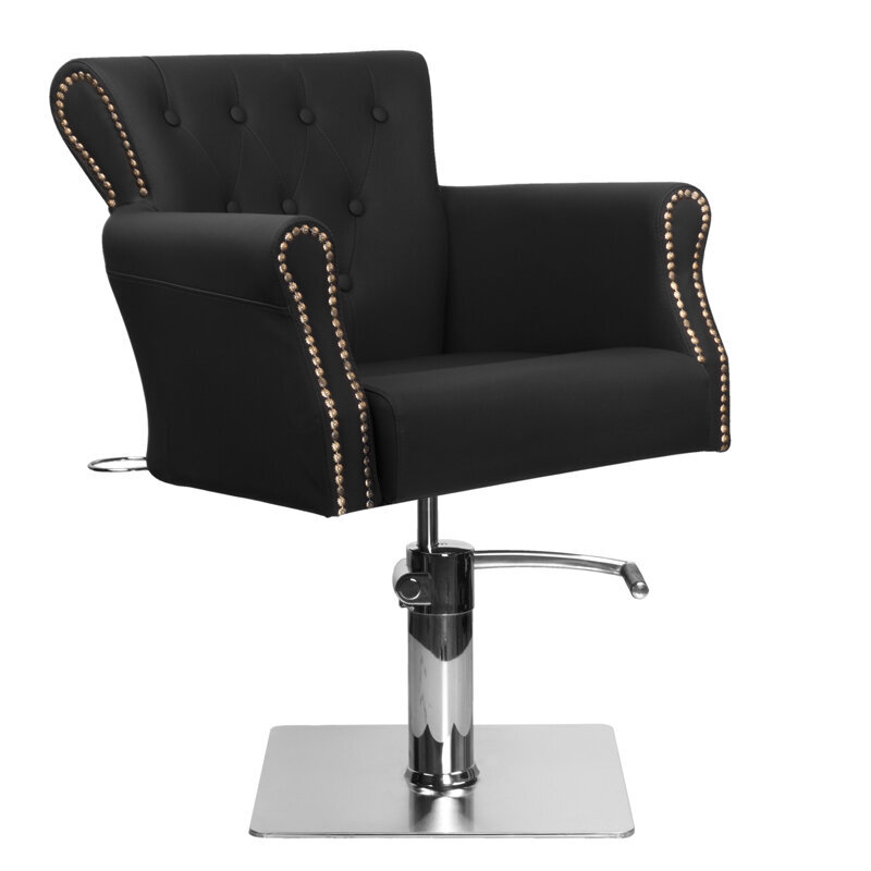 Profesionāls friziera krēsls Hair System Ber 8541, melns cena un informācija | Mēbeles skaistumkopšanas saloniem | 220.lv