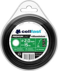 Леска для резки Cellfast Premium 35-032, 2,0 мм x 15 м цена и информация | Запчасти для садовой техники | 220.lv