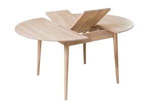 Ēdamistabas galds Furniteco Nord 3R (1000) 1300 x 1000 x 750 (balināts ozols) цена и информация | Кухонные и обеденные столы | 220.lv