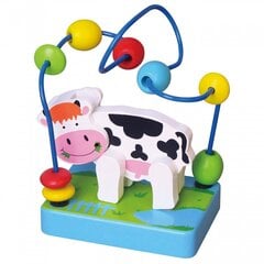 Деревянный лабиринт - Корова цена и информация | Игрушки для малышей | 220.lv