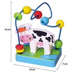 Деревянный лабиринт - Корова цена и информация | Игрушки для малышей | 220.lv