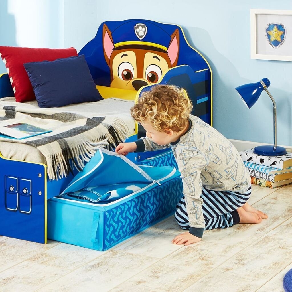Paw Patrol bērnu gulta ar atvilktnēm 145x68x77 cm zila WORL268007 cena un informācija | Bērnu gultas | 220.lv