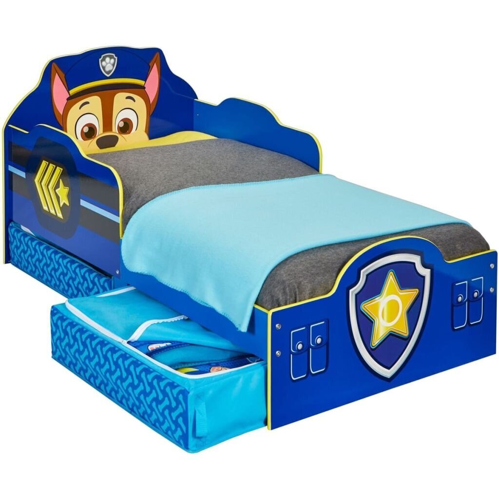 Paw Patrol bērnu gulta ar atvilktnēm 145x68x77 cm zila WORL268007 cena un informācija | Bērnu gultas | 220.lv