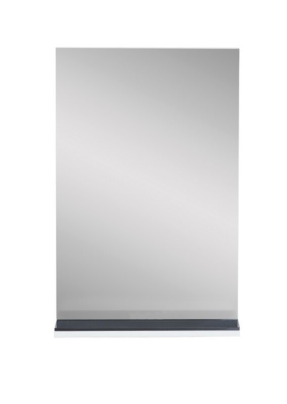 Spogulis ar plauktu Moris, balta glancēta / melns cena un informācija | Vannas istabas spoguļi | 220.lv