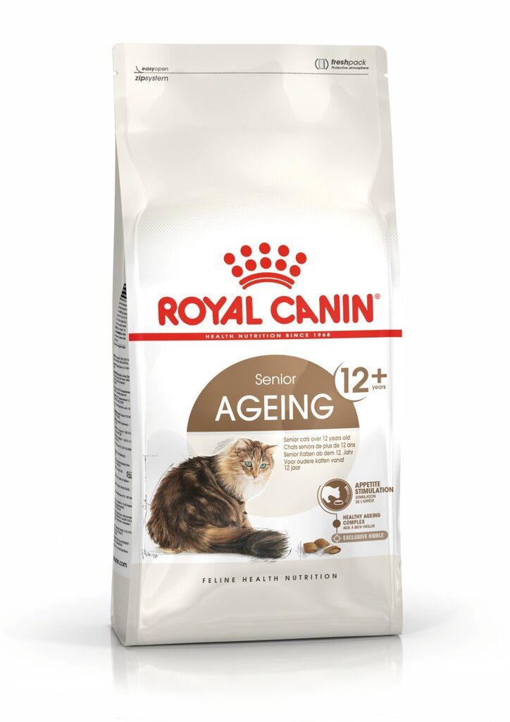 Royal Canin FHN 0,4KG Ageing +12 KAĶIEM цена и информация | Sausā barība kaķiem | 220.lv