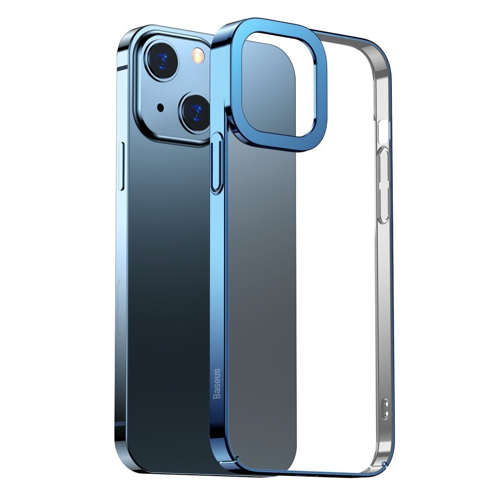 Baseus Glitter Hard PC Case Transparent Electroplating Cover for iPhone 13 blue (ARMC000603) cena un informācija | Telefonu vāciņi, maciņi | 220.lv