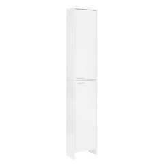 Высокий шкаф в ванную Luis, белый глянцевый цена и информация | Шкафчики для ванной | 220.lv