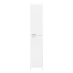 Высокий шкаф в ванную Luis, белый глянцевый цена и информация | Шкафчики для ванной | 220.lv