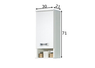 Верхний шкаф в ванную Cadiz, белый цена и информация | Шкафчики для ванной | 220.lv